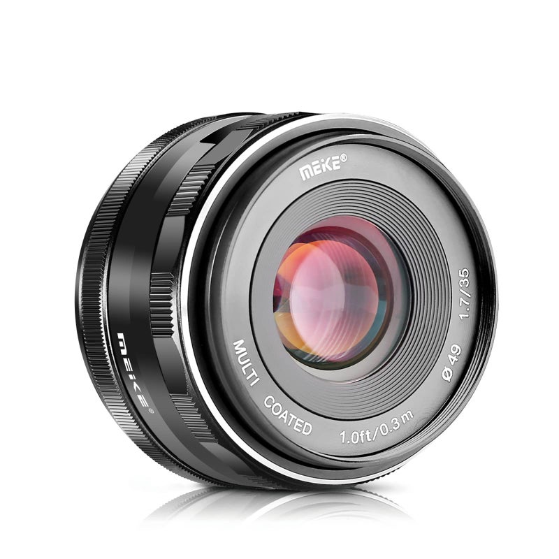 Meike 35mm f1.7 Large Aperture Manual Focus APSC Lens Compatible with Fujifilm X Mount Mirrorless Camera X-T3 X-H1 X-Pro2 X-E3 X-T1 X-T2 X-T4 X-T5 X-T10 X-T20 X-T200 X-A2 X-E2 X-E1 X30 X70 X-A1 - Image 1